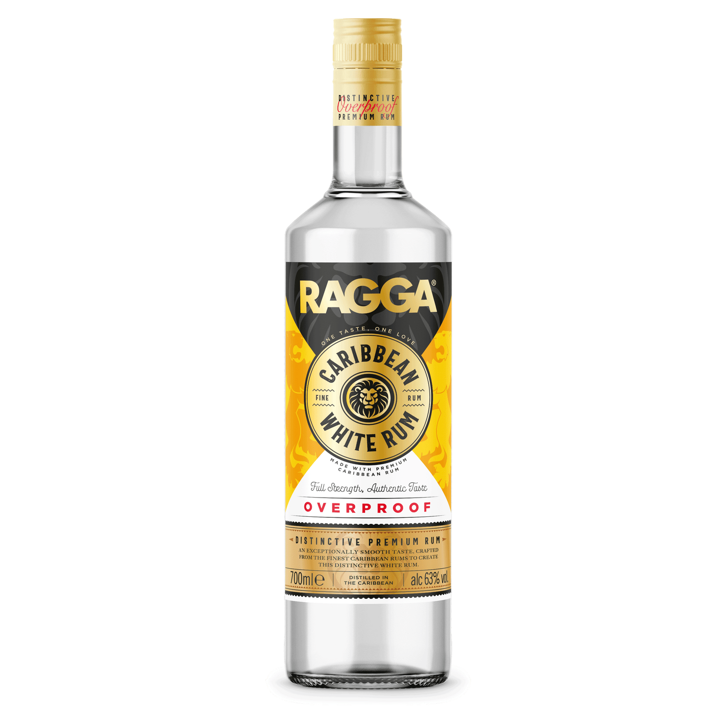 Ragga Overproof White Rum 63% Abv 6x70cl